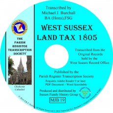 Land Tax - West Sussex  1805